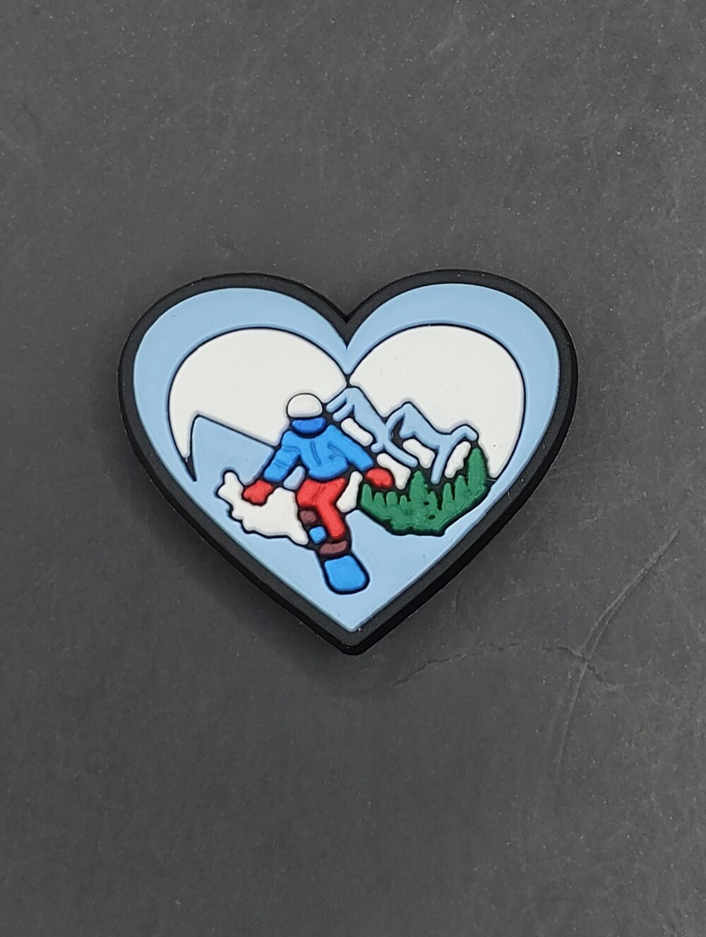 (5/$15) Love Ski Snowboarding Croc Charm